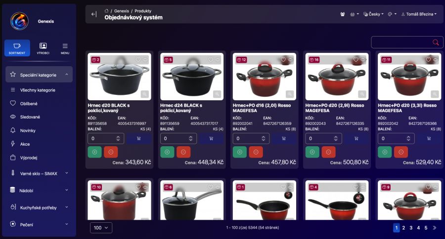 Genexis B2B objednávkový systém