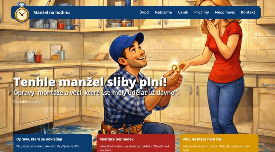 Hodinový manžel - manžel na hodinu - Pardubice
